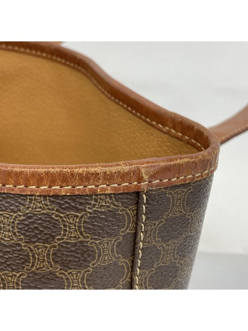 ★SOLD★ Celine Tote Macadam Brown Gold - Picture 7 of 10